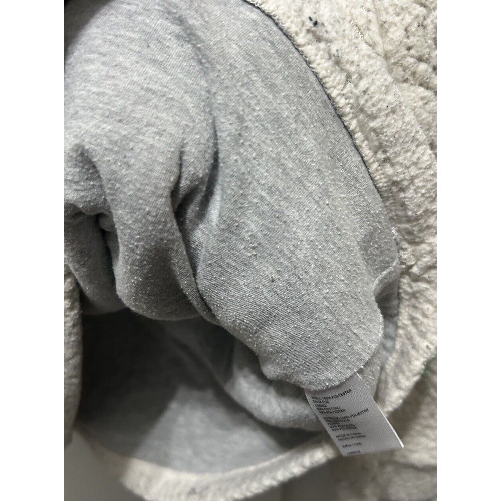 Weatherproof 1/4 Zip  Small Cozy Pullover Faux Sherpa‎ Cream Blue Gray Chevron - Picture 8 of 12